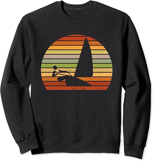 Sailing Retro Sunset Sailing Sport Sweatshirt Clothing